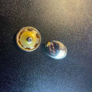 Minimalist Vintage Gold Tone Dome Stud Earrings